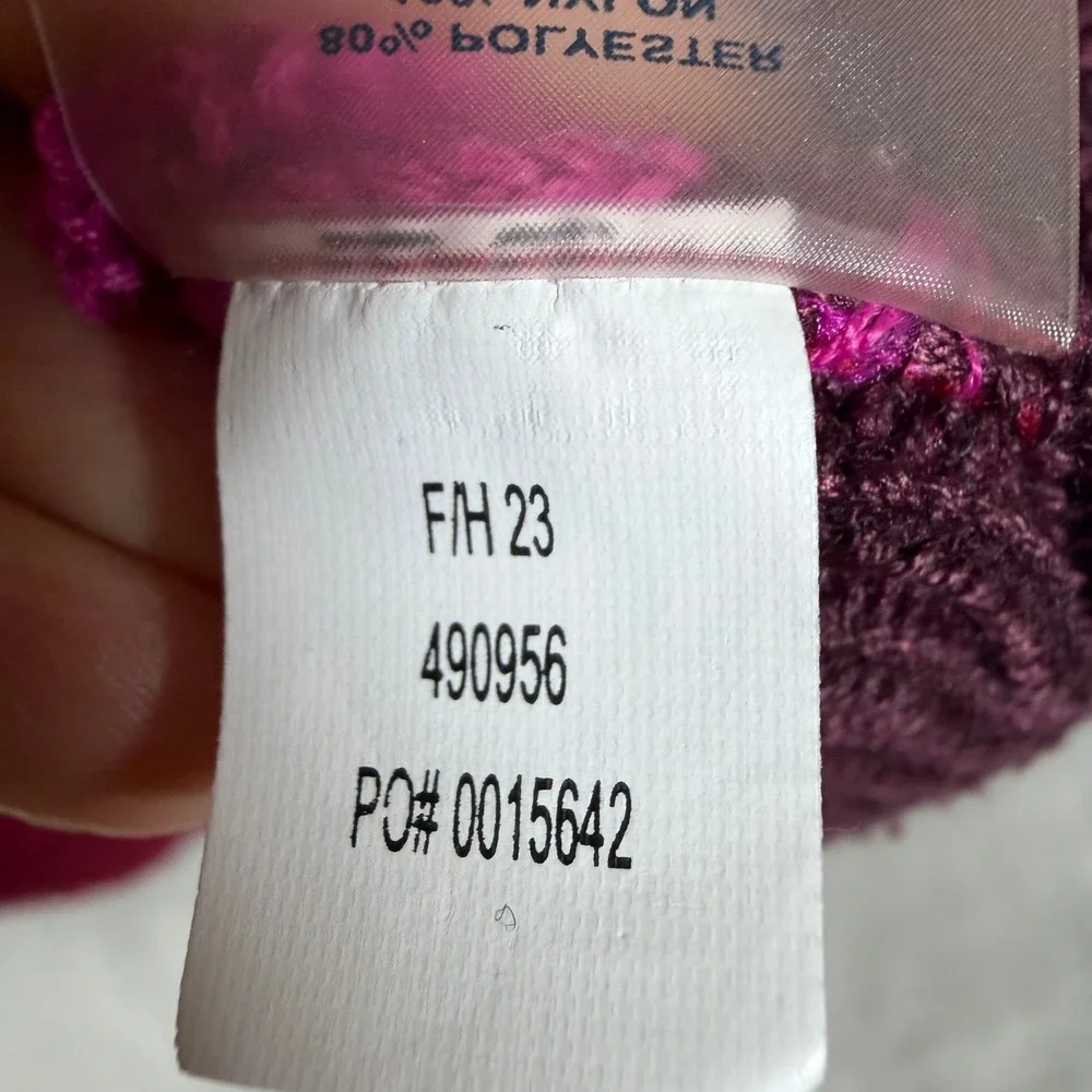 Title Nine Womens Offsite Striped Crew Neck Sweater Pink‎ Burgundy XS Outdoor